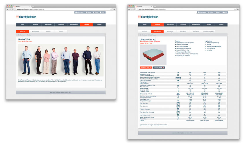 DirectPhotonics website