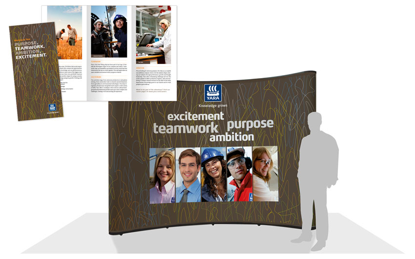 employee branding stand