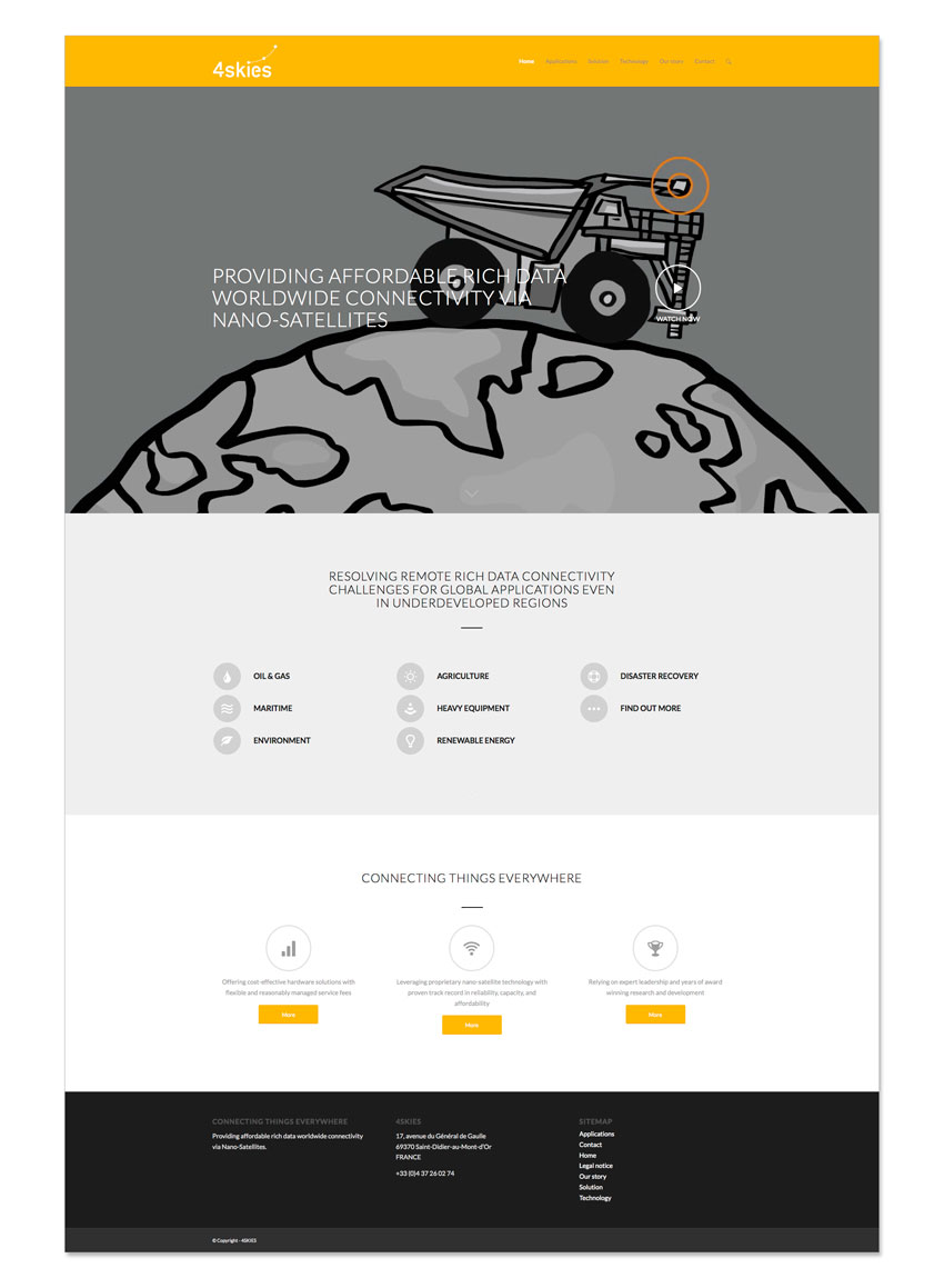 4skies website homepage